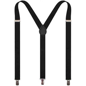 Women's Y Style with 3 Clips Suspenders Adjustable Elastic Braces Black in Kuwait