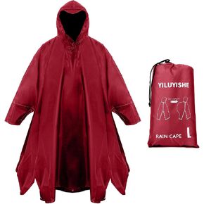 Unisex Rain Poncho for Adults, Hooded Waterproof Raincoat Jacket for Hiking, Camping and Outdoor in Saudi Arabia