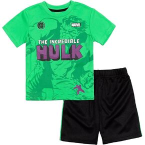 Marvel Avengers Boys Short Sleeve Graphic T-Shirt and Mesh Shorts Set
