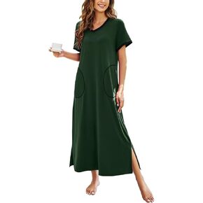 Ekouaer Women's Full Length Short Sleeve Nightgown in Kuwait