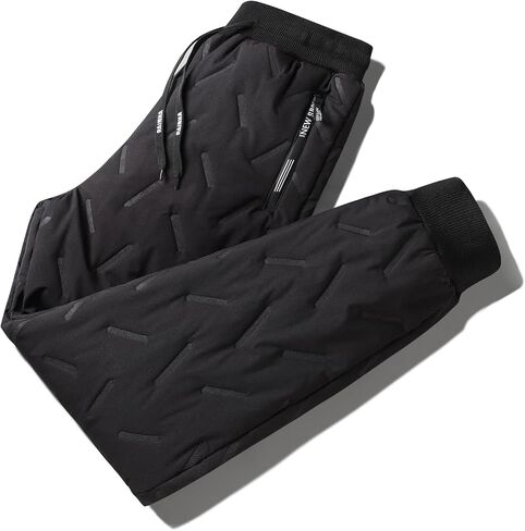 بنطال رياضي رجالي من XiaoLongRen مبطن بقماش الشيربا، سروال شتوي دافئ للثلج in Kuwait