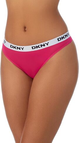 ثونغ للسيدات من DKNY مصنوع من الألياف الدقيقة وشعار متباين in Kuwait
