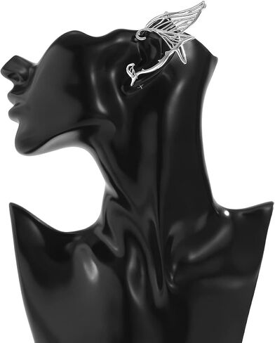 Ymqewq Kenfery Vintage Elves Ear Cuff 1 قطعة ريترو مثقوبة الأذن التفاف الغضروف حلق مسمار القوطية الفتاة تخريمية قزم تأثيري الأذن فراشة مجوهرات للنساء الفتيات (الذهب) in Saudi Arabia