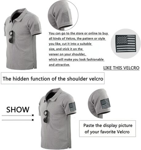 تي شيرت بولو تكتيكي للأداء الخارجي للرجال من LAIWANG بأكمام قصيرة وممتص للرطوبة، تي شيرت رياضي للجولف والتنس in Kuwait