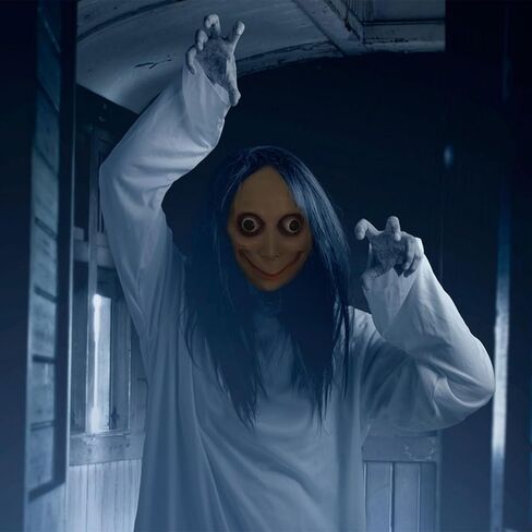 قناع هالوين ديمي شاركي التنكري المخيف للحفلات التنكرية للنساء كوزبلاي برانك لاتكس للبالغين تحدي مخيف ألعاب شرير لاتكس in Kuwait