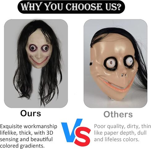قناع هالوين ديمي شاركي التنكري المخيف للحفلات التنكرية للنساء كوزبلاي برانك لاتكس للبالغين تحدي مخيف ألعاب شرير لاتكس in Kuwait