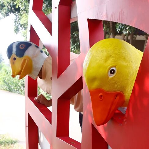 قناع بطة هالفورد، قناع رأس كامل على شكل بطة صفراء لطيفة، قناع وجه حيوان فاخر من اللاتكس المضحك، دعائم الحفلات التنكرية للبالغين in Kuwait