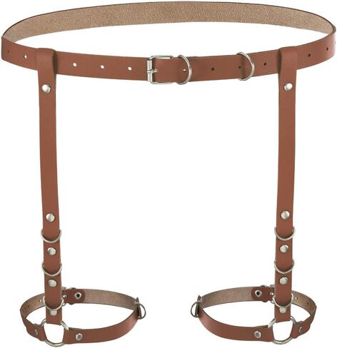 Asooll Punk Thigh Chain Leather Leg Body Chain Gothic Leg Garter Harness Belt Fashion Beach Club Rave Party Body Accessories Jewelry for Women and Girls in Saudi Arabia