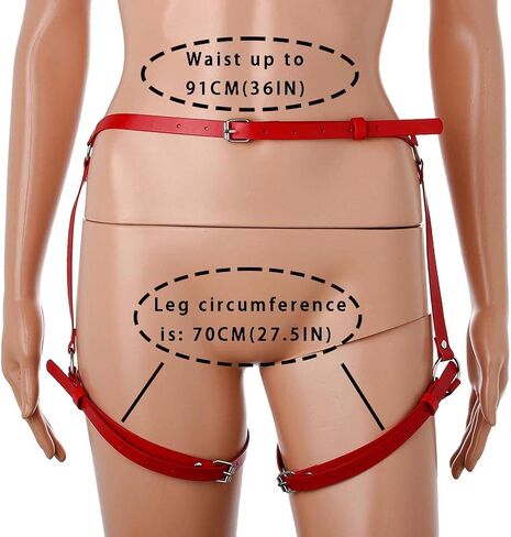 Jerany الأسود جلدية الجسم سلسلة الشرير الصدرية تسخير الخصر حزام على شكل سلسلة ملهى ليلي حفلة الهذيان أحزمة الجسم اكسسوارات للنساء والفتيات in Kuwait