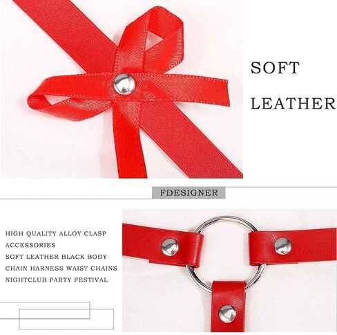 Jerany الأسود جلدية الجسم سلسلة الشرير الصدرية تسخير الخصر حزام على شكل سلسلة ملهى ليلي حفلة الهذيان أحزمة الجسم اكسسوارات للنساء والفتيات in Kuwait