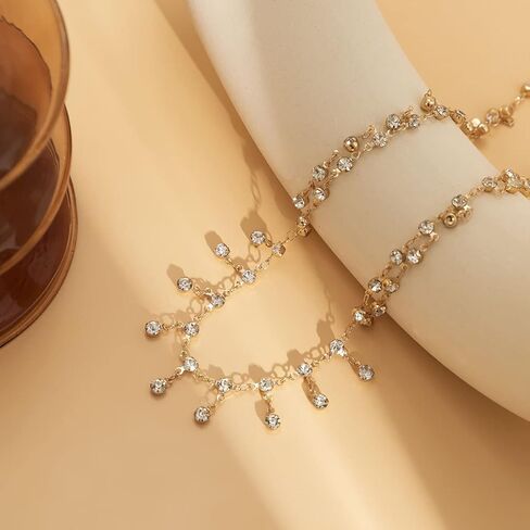 FMR الراين الخصر سلسلة الذهب كريستال الجسم سلسلة مثير شرابات البطن سلاسل الصيف شاطئ الخصر مجوهرات للجسم للنساء والفتيات في سن المراهقة in Kuwait