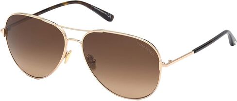 Tom Ford CLARK FT 0823 Shiny Rose Gold/Brown Shaded 59/14/140 unisex Sunglasses in Saudi Arabia