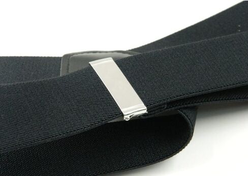 Women's Y Style with 3 Clips Suspenders Adjustable Elastic Braces Black in Kuwait