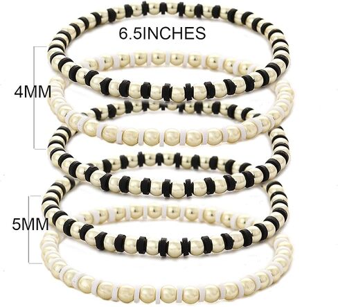 Colorful Beaded Bracelets for Women Heishi Bracelet Set Gold Bead Bracelets Resin Acrylic Bangle Bracelets Stackable Stretch Strand Bracelet in Kuwait