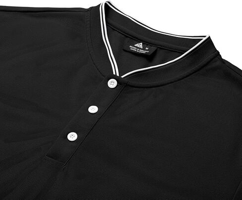 Little Beauty Short Sleeve Henley Shirts for Men Moisture Wicking Mens T-Shirts Breathable Casual Mens Henley Shirts in Saudi Arabia