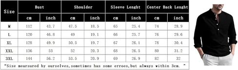 قميص Jacansi رجالي من الكتان Henley بأكمام طويلة كاجوال من القطن الهبي للشاطئ Henley in Kuwait