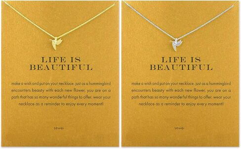 Hundred River Friendship Clover Necklace Unicorn Good Luck Elephant Necklace with Message Card Gift Card（2&3pack） in Saudi Arabia
