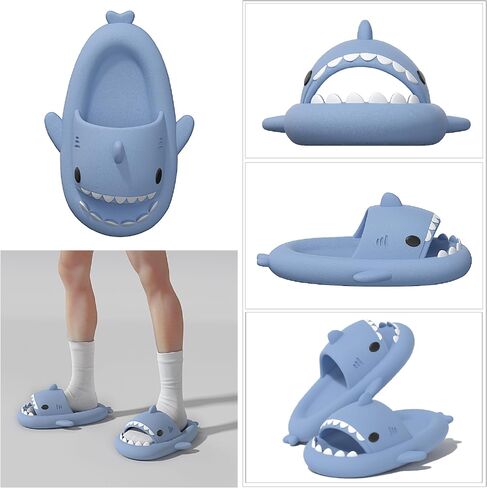 XPKWS Shark Slides for Women and Men Unisex Cloud Slippers Adult Novelty Beach Sandals with Thick Sole in Saudi Arabia