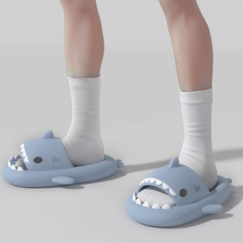 XPKWS Shark Slides for Women and Men Unisex Cloud Slippers Adult Novelty Beach Sandals with Thick Sole in Saudi Arabia