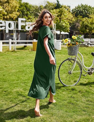 ثوب نوم نسائي من Ekouaer بطول كامل وأكمام قصيرة in Kuwait