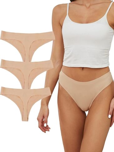 DingLu Womens Seamless Thongs No Show G-String Underwear in Saudi Arabia