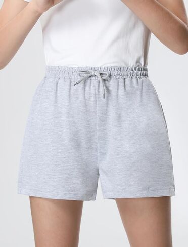 EXARUS 3 Pack Girls Pajama Plaid Shorts Sleep with Pockets Drawstring SweatShorts Elastic Waist Kids Wide Leg Summer in Saudi Arabia