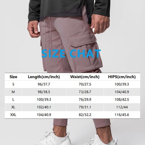 Xnjbswy الرجال السراويل البضائع العداءة تمتد Sweatpants المشي لمسافات طويلة السراويل تجريب المسار السراويل مع جيوب سحاب Sweatpants للرجال in Saudi Arabia