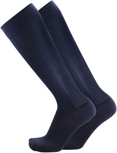 جوارب ضغط طبية للرجال والنساء 15-20 ملم زئبق من OrthoSleeve (X-Large، أسود) in Kuwait