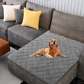 Waterproof & Anti-Slip Washable Faux Fur Dog Bed Cover and Pet Blanket Couch Cover Sofa Pet Bed Mat ，car Incontinence Mattress Protectors Furniture for Most Cats Dogs Pets in Saudi Arabia