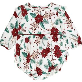 RuffleButts® Baby/Toddler Girls Long Sleeve Bubble Rompers