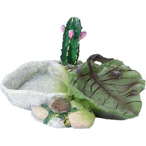 POPETPOP 1pcs Food Bowl Crawling Toys Tortoise Hermit Crab Food Plant Food Plant Water Tray Drinking Dish Reptile Food Dish Gecko Water Dish Reptile Water Bowl Reptiles Feeding Bowl Large