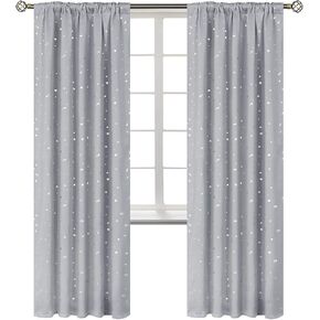 BGment Kids Blackout Curtains for Bedroom, Rod Pocket Room Darkening Curtains Decoration Thermal Insulation Window Drapes for Nursery, Children Room, 2 Panels, Each 42 x 84 Inch, Baby Blue in Kuwait