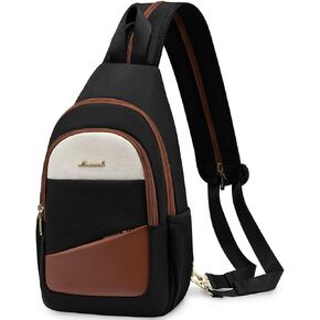 LOVEVOOK Sling Bag for Women, Sling Backpack Crossbody Bag Convertible, Small Diaper Bag Hiking Daypacks Water-resistant, Travel Shoulder Bag Chest Bag, Black in Saudi Arabia