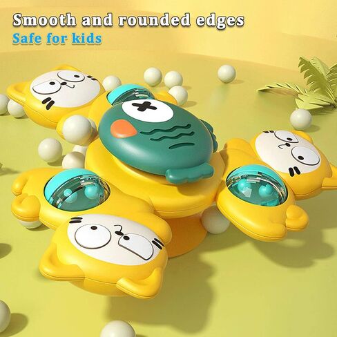 لعبة كأس الشفط الدوارة للأطفال الرضع من عمر 12 إلى 18 شهرًا للأولاد والبنات، ألعاب الحمام، هدايا عيد الميلاد الأول، ألعاب تململ دوارة حسية للأطفال الصغار 1-3 ألعاب حوض الاستحمام 3 قطع in Kuwait