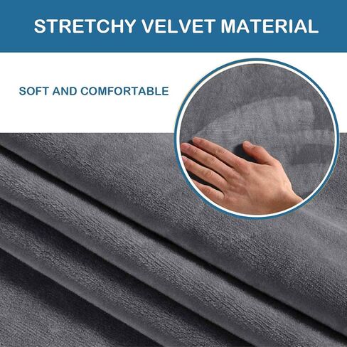 Ottoman Cover Velvet Plush Stretch Ottoman Slipcover High Stretch Velvet Foot Stool Protector Cover for Footrest Ottoman Camel in Saudi Arabia