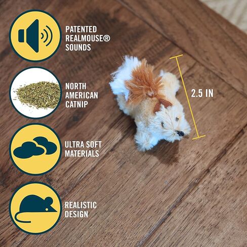 OurPets PLAY-N-SQUEAK Backyard Bunny Catnip Cat Toy, Multi-Color, (CT-10494) in Kuwait