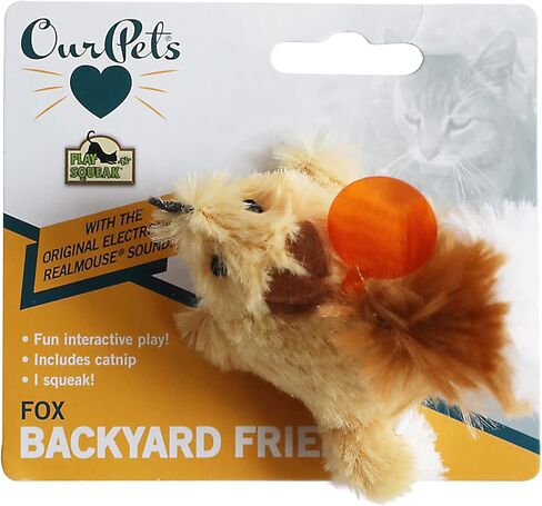 OurPets PLAY-N-SQUEAK Backyard Bunny Catnip Cat Toy, Multi-Color, (CT-10494) in Kuwait