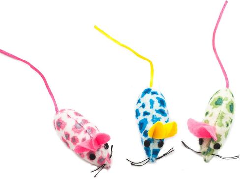Fashion's Talk Mouse Cat Toys Soft Plush Catnip Mice Assorted Style Variety Pack 32 Count in Kuwait