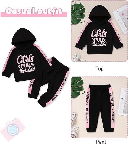 Menglang ملابس طفلة صغيرة ملابس طفلة قصيرة هوديي السراويل الخريف الشتاء البلوز مجموعة لطفلة in Kuwait