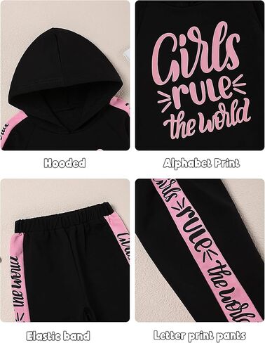 Menglang ملابس طفلة صغيرة ملابس طفلة قصيرة هوديي السراويل الخريف الشتاء البلوز مجموعة لطفلة in Kuwait