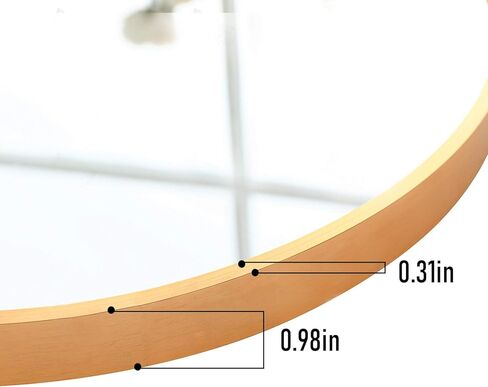 LFT HUIMEI2Y Wall Circle Mirror Large Round 32Inch Black Metal Frame Wall Mounted Circle Mirror for Bathroom, Living Room, Dining Room, Make Up Vanity Mirror, Entryway Mirror in Kuwait