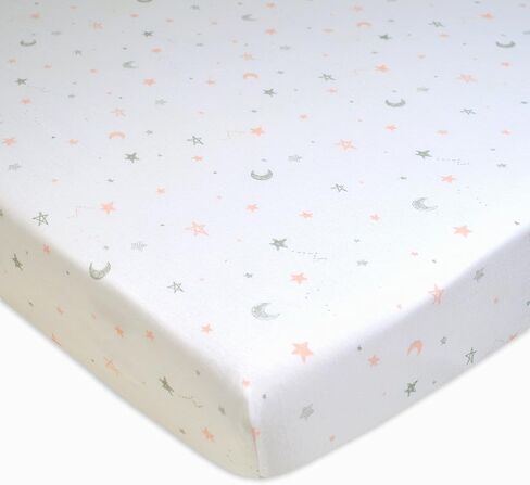 American Baby Company 3 Pack 100% Natural Cotton Fitted Pack and Play Sheets 39" x 27" - Soft & Breathable Pack N Play Sheets for Playard & Mini Crib Mattress, Blue Star/Zigzag, for Boys & Girls in Saudi Arabia