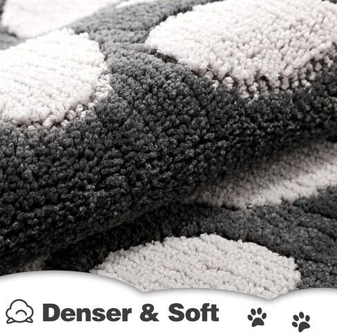 سجادة باب داخلية من Kmson، سجادة مدخل قابلة للغسل في الغسالة، غير قابلة للانزلاق/الانزلاق، سجادة مصيدة الأوساخ من الألياف الدقيقة عالية الامتصاص للباب الأمامي، والباب الخلفي، والأحذية الرطبة الموحلة والأقدام - 60.96 سم × 91.44 سم، رمادي داكن in Kuwait