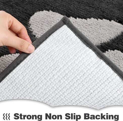 سجادة باب داخلية من Kmson، سجادة مدخل قابلة للغسل في الغسالة، غير قابلة للانزلاق/الانزلاق، سجادة مصيدة الأوساخ من الألياف الدقيقة عالية الامتصاص للباب الأمامي، والباب الخلفي، والأحذية الرطبة الموحلة والأقدام - 60.96 سم × 91.44 سم، رمادي داكن in Kuwait