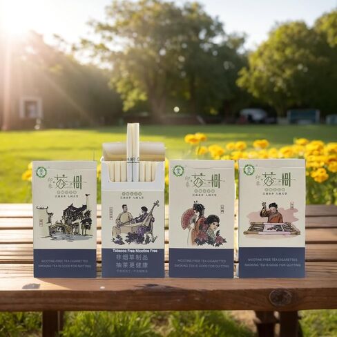 سجائر Rounuse® العشبية، خالية من النيكوتين، خالية من التبغ، 4 عبوات - 80 سيجارة in Kuwait