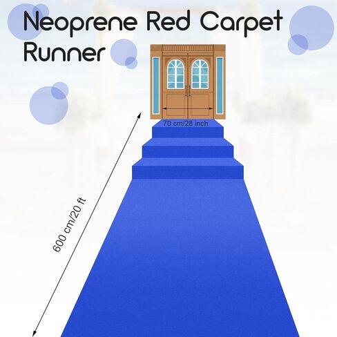 Boao Neoprene Carpet Runner Reusable Plastic Floor Runner Non Slip Rubber Backed Runner Rugs for Hallway Aisle Runner Carpet Roll for Wedding Party Decor Prom Business Outdoor (Hot Pink,20 x 2.3 ft) in Kuwait