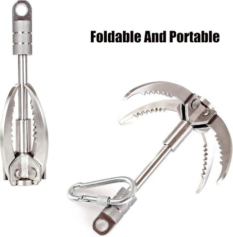 JWWYJ Grappling Hooks - BELSONA Survival Claw Multifunctional Stainless Steel Hook with 20M(64ft) Static Rock Nylon Rope in Saudi Arabia