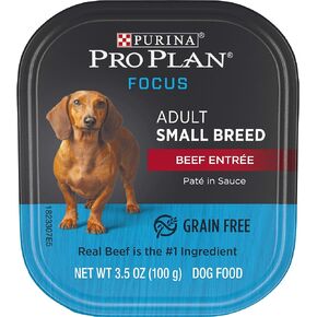 Purina Pro Plan Wet Dog Food for Small Dogs, Adult Small Breed Beef Entree High Protein Dog Food - (12) 3.5 oz. Trays in Kuwait