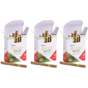 Nirbelo Herbal Cigarillos for Quit Smoking, 100% Tobacco & Nicotine Free, Nature's Alternative, Premium Flavor, 60 Cigarettes, Pack of 3