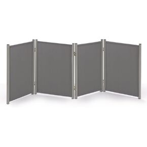 رانتيلا بوابة للكلاب والحيوانات الاليفة قوية ومتينة وقابلة للطي وقابلة للحمل داخل المنزل (بوابة رمادية للحيوانات الاليفة، 4 الواح بطول 24 انش) in Kuwait